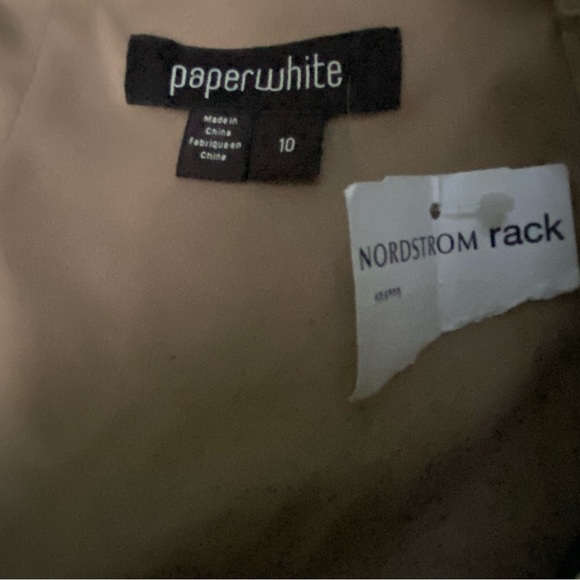 paper white gold champagne sequin mini skirt - Picture 6 of 7